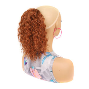 Short Women's Ponytail, Synthetic Curly Ponytail, Short Curly Natural Drawstring Ponytail Wig - Image 4